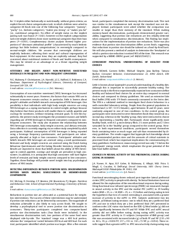 (PDF) Changes in neural activity of the prefrontal cortex during eating ...