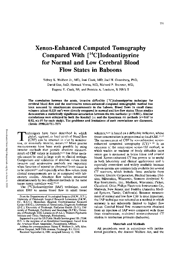(PDF) Xenon-enhanced computed tomography compared with [14C ...