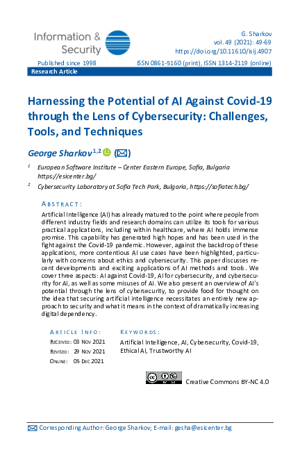 (PDF) Harnessing the Potential of AI Against Covid-19 through the Lens ...