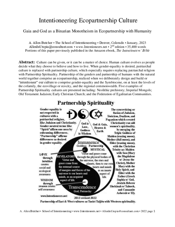 (PDF) Intentioneering Ecopartnership Culture, 2nd edition, 2023