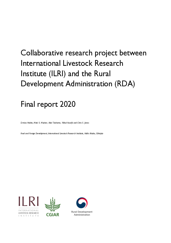(PDF) Collaborative research project between International Livestock
