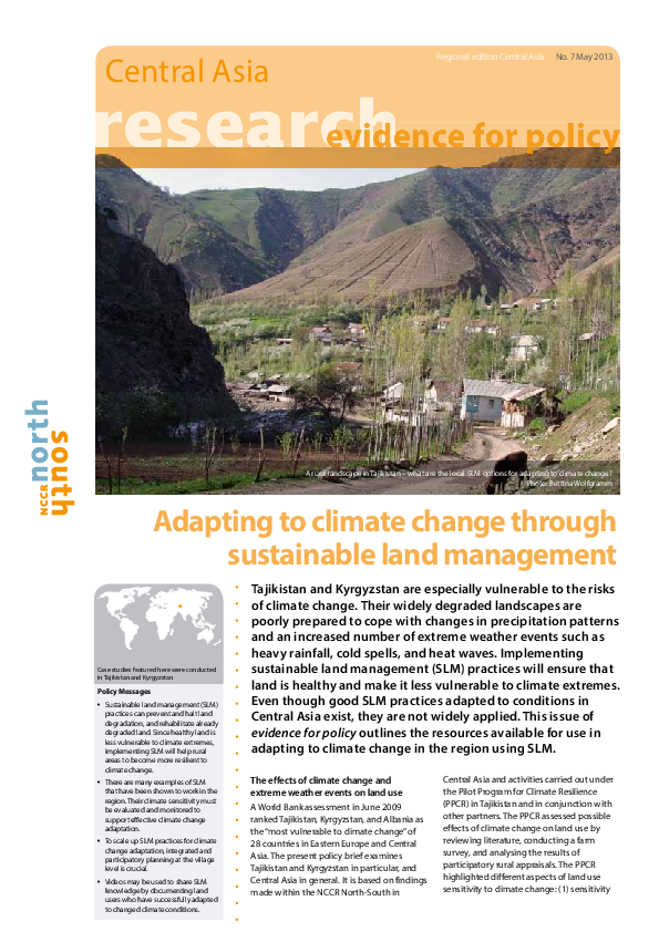 (PDF) Adapting to climate change through sustainable land management
