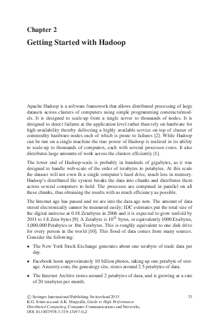 (PDF) Getting Started with Hadoop