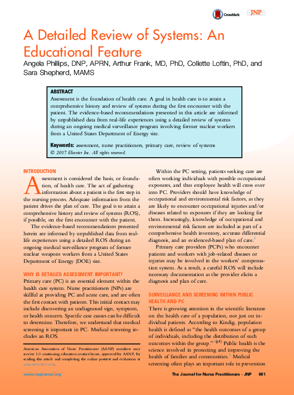 a detailed review of systems an educational feature paper cover thumbnail