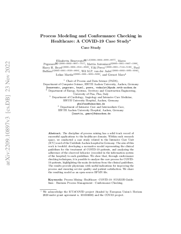 (PDF) Process Modeling and Conformance Checking in Healthcare: A COVID ...