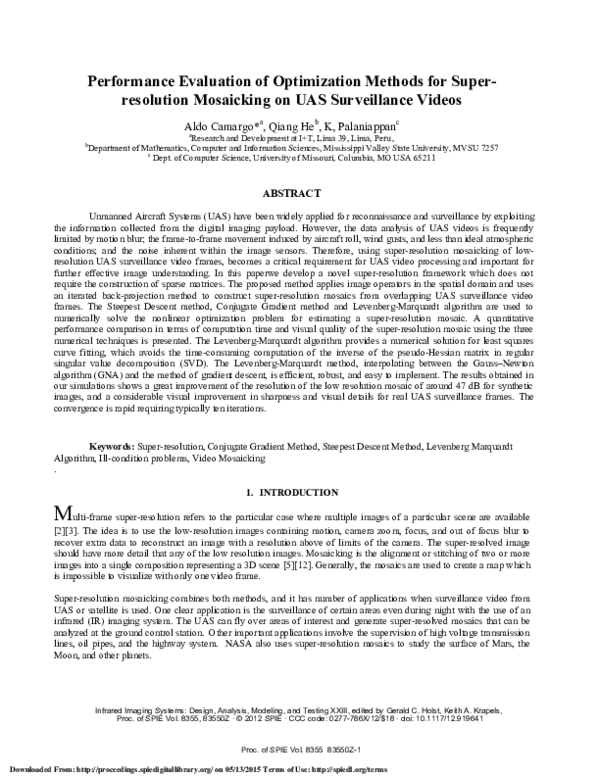 (PDF) Performance evaluation of optimization methods for super ...