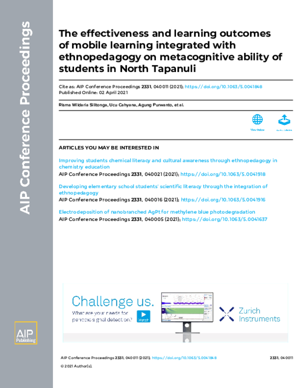 (PDF) The effectiveness and learning outcomes of mobile learning ...