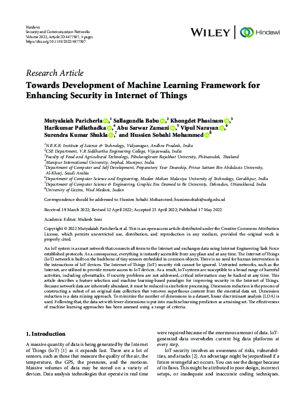 (PDF) Towards Development of Machine Learning Framework for Enhancing ...