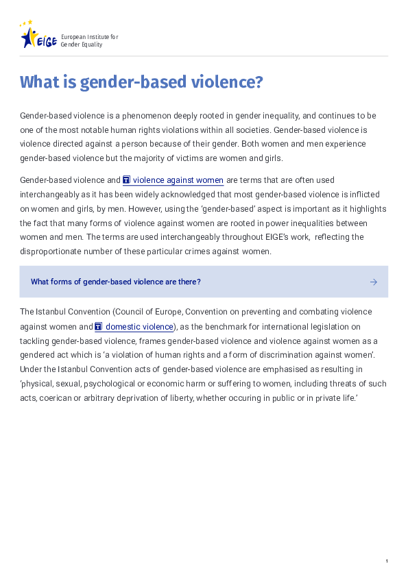 (PDF) Gender Based Violence