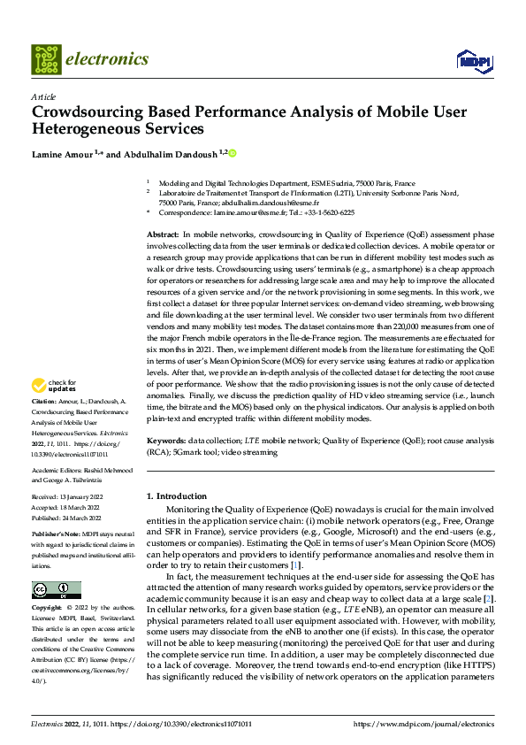 (PDF) Crowdsourcing Based Performance Analysis of Mobile User ...