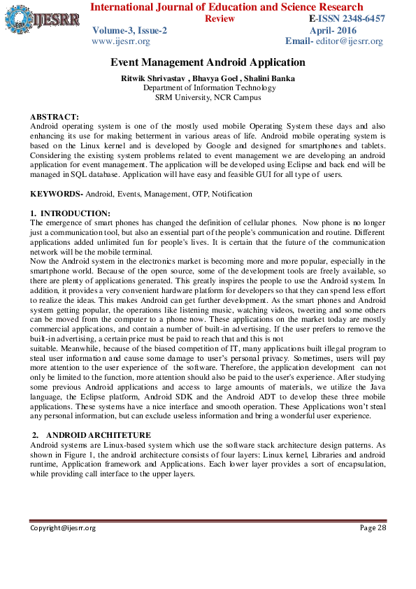 (PDF) Event Management Android Application