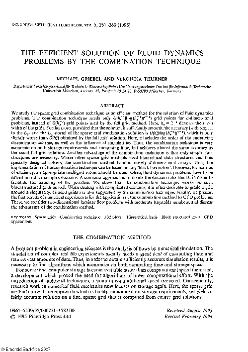 (PDF) The efficient solution of fluid dynamics problems by the ...