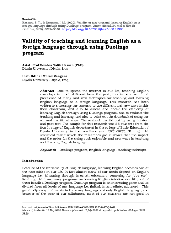 (PDF) Validity of teaching and learning English as a foreign language ...