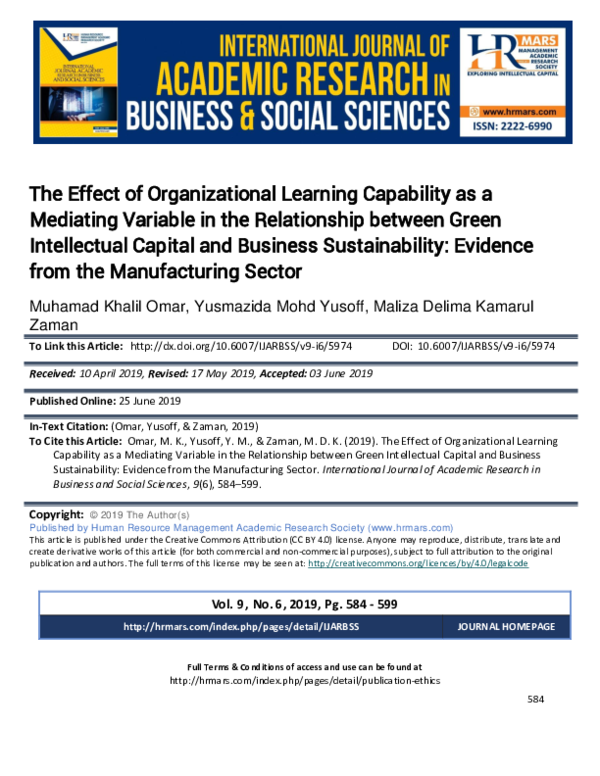 (PDF) The Effect of Organizational Learning Capability as a Mediating ...