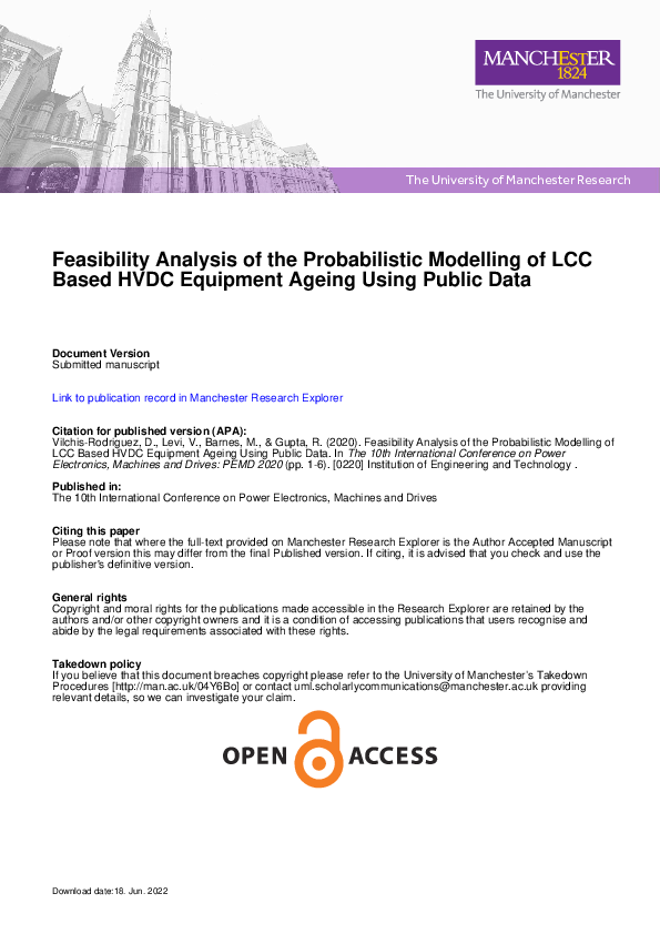 Feasibility Analysis of the Probabilistic Modelling of LCC Based HVDC Equipment Ageing Using Public Data