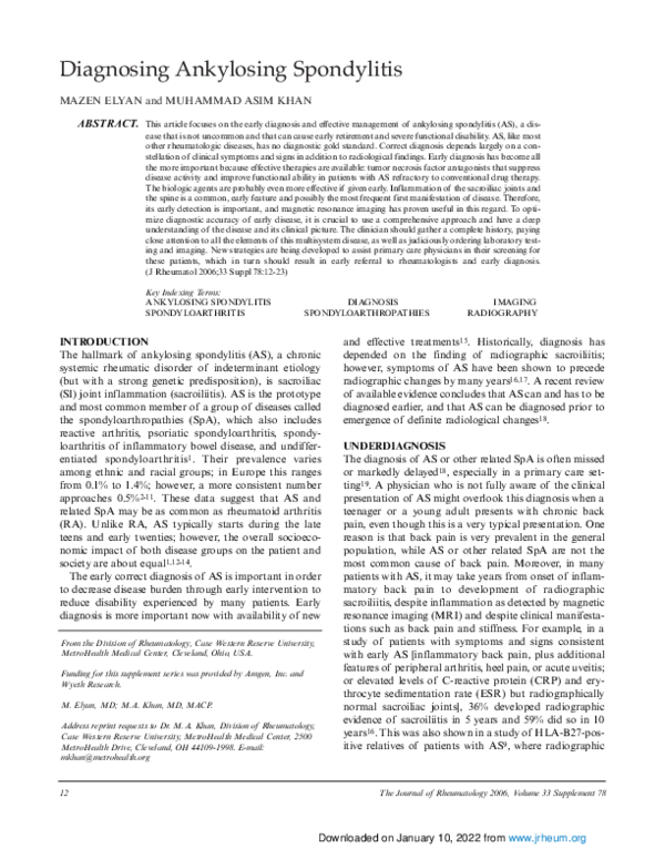 (PDF) Ankylosing spondylitis