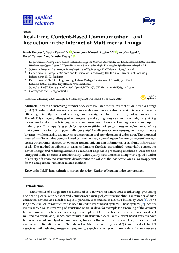 (PDF) Real-Time, Content-Based Communication Load Reduction in the ...