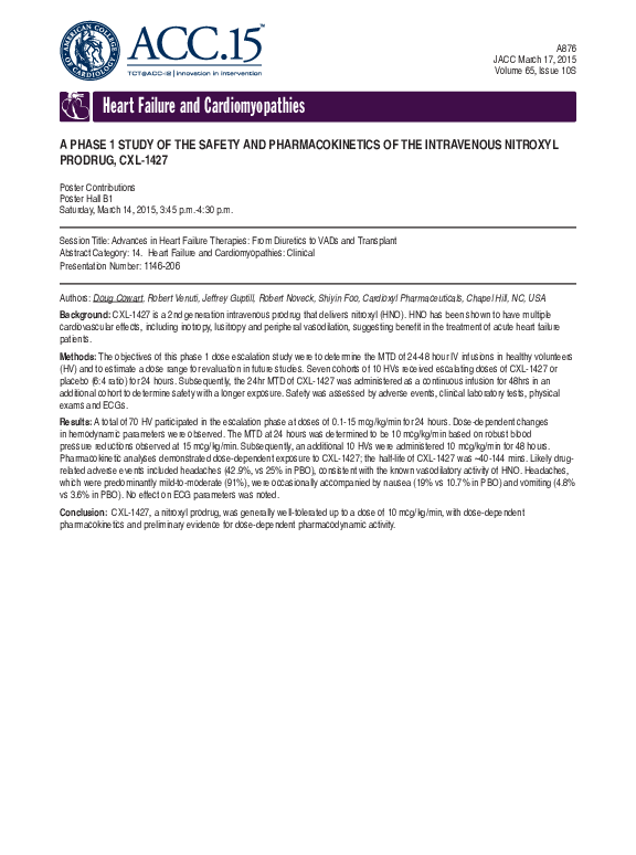 (PDF) A Phase 1 Study of the Safety and Pharmacokinetics of the ...