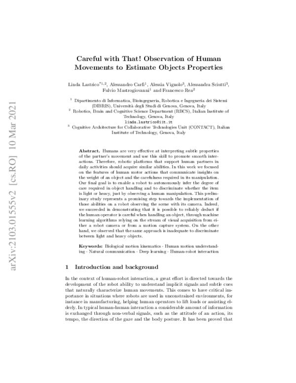 (PDF) Careful with That! Observation of Human Movements to Estimate ...
