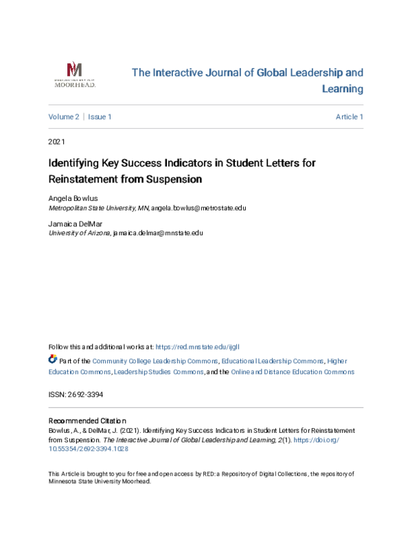(PDF) Identifying Key Success Indicators in Student Letters for ...