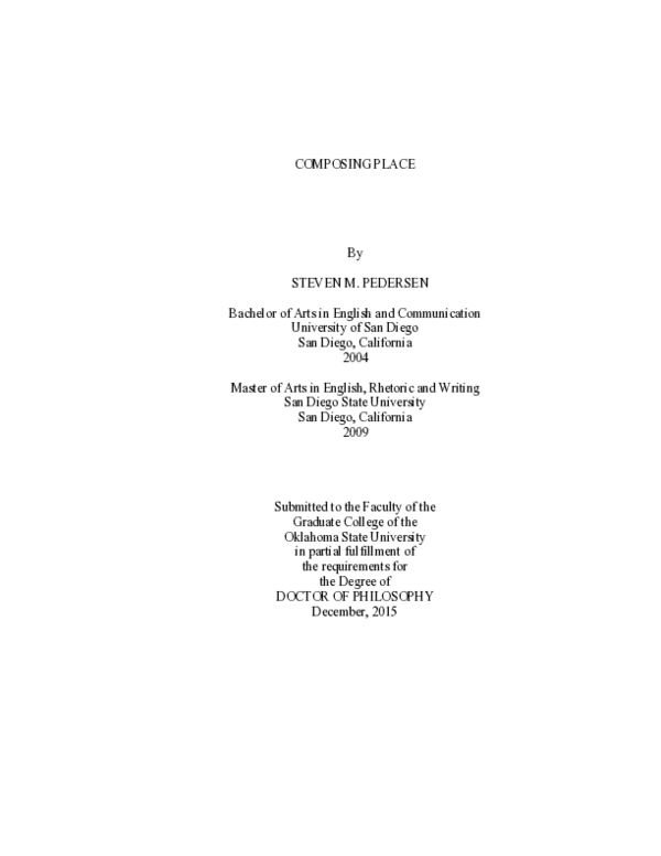 (PDF) Composing Place