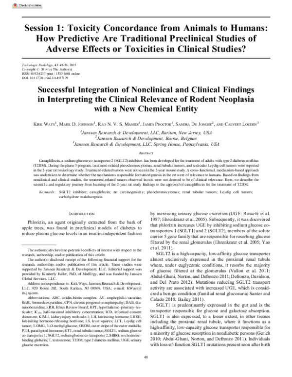 (PDF) Successful integration of nonclinical and clinical findings in ...