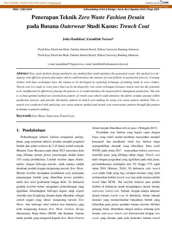 (PDF) Penerapan Teknik Zero Waste Fashion Design Pada Busana Outerwear ...