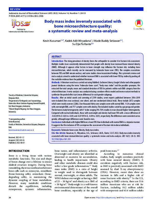 (PDF) Body mass index inversely associated with bone microarchitecture ...