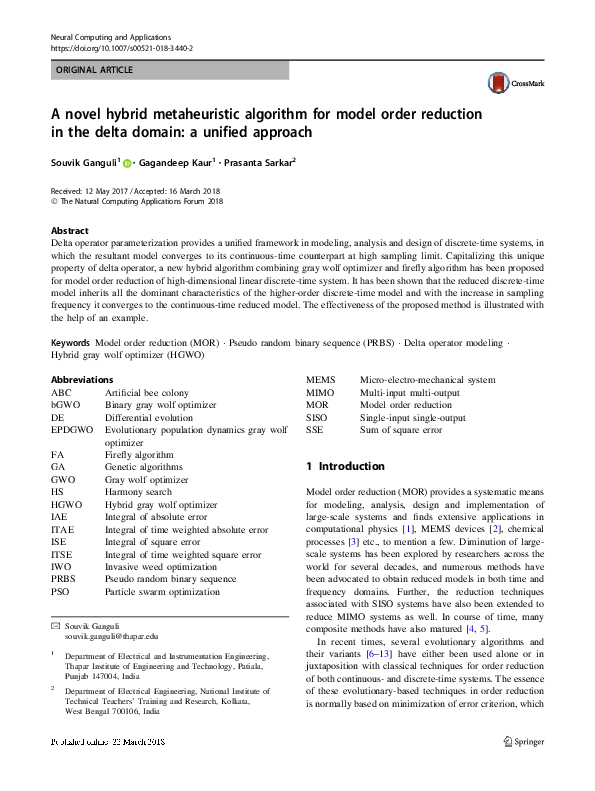 (PDF) A novel hybrid metaheuristic algorithm for model order reduction ...