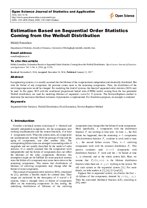 (PDF) Estimates Based on Sequential Order Statistics with the Two ...