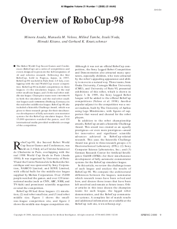 (PDF) Overview of RoboCup98