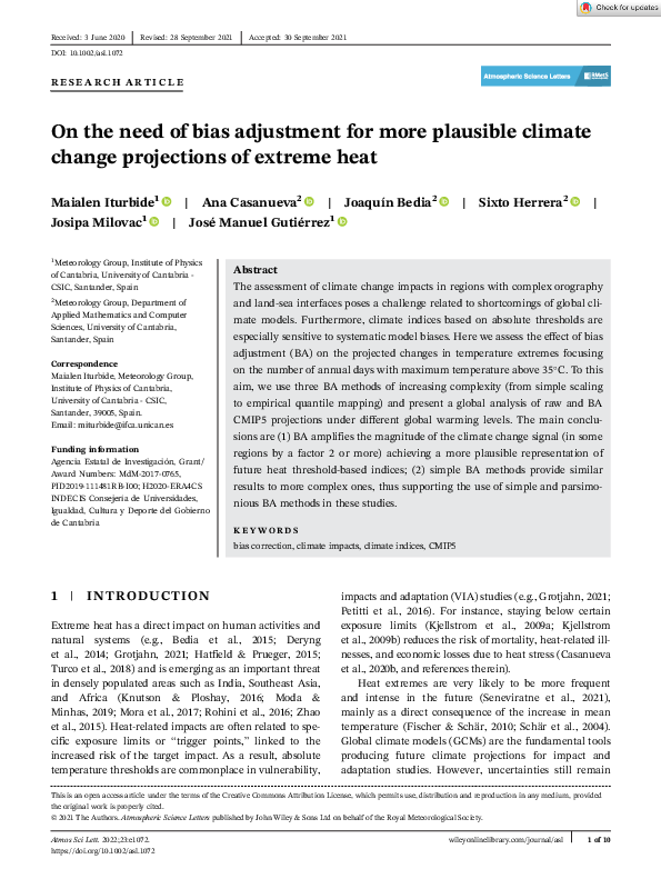 (PDF) On the need of bias adjustment for more plausible climate change ...