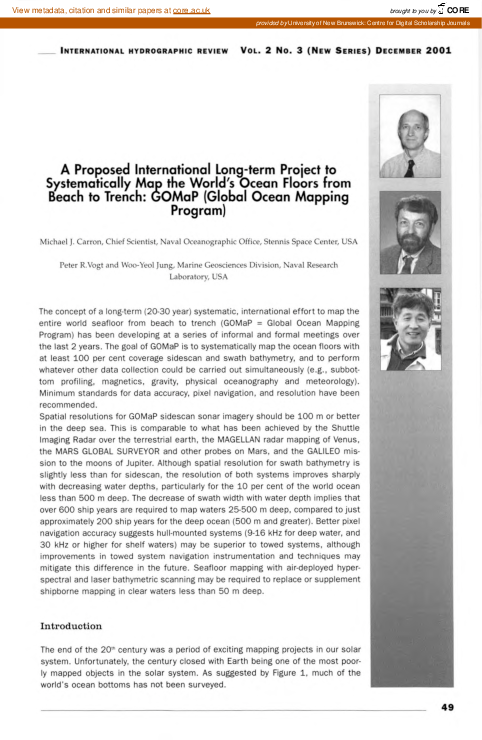 (PDF) A Proposed International Long-term Project to Systematically Map ...