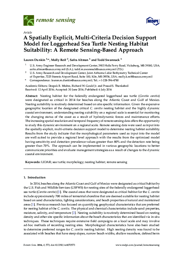 (PDF) A Spatially Explicit, Multi-Criteria Decision Support Model for ...