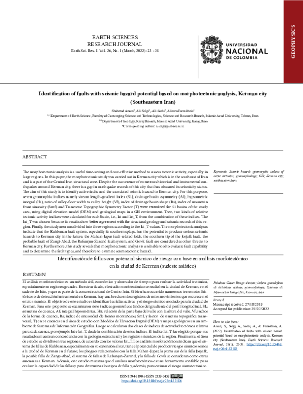 (PDF) Identification of faults with seismic hazard potential based on ...