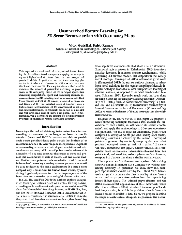(PDF) Unsupervised Feature Learning for 3D Scene Reconstruction with ...