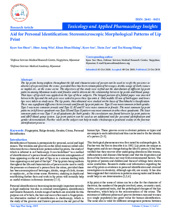 (PDF) Aid for Personal Identification: Stereomicroscopic Morphological ...