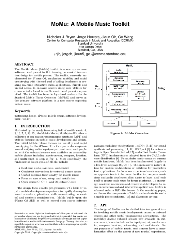 (PDF) MoMu: A Mobile Music Toolkit