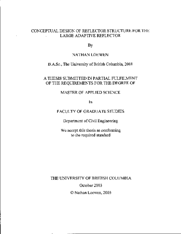 (PDF) Conceptual design of reflector structure for the large adaptive ...