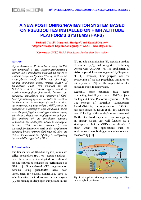 (PDF) A New Positioning / Navigation System Based on Pseudolites ...