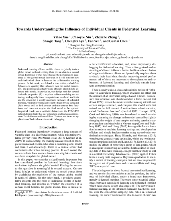 (PDF) Toward Understanding the Influence of Individual Clients in ...