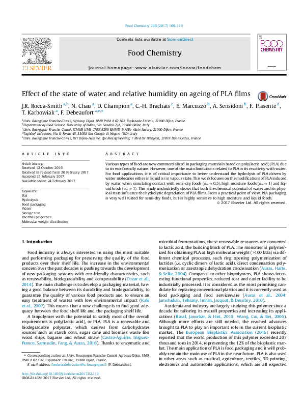 (PDF) Effect of the state of water and relative humidity on ageing of ...