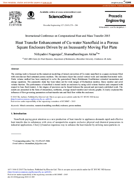 (PDF) Heat Transfer Enhancement of Cu-water Nanofluid Filled in a ...
