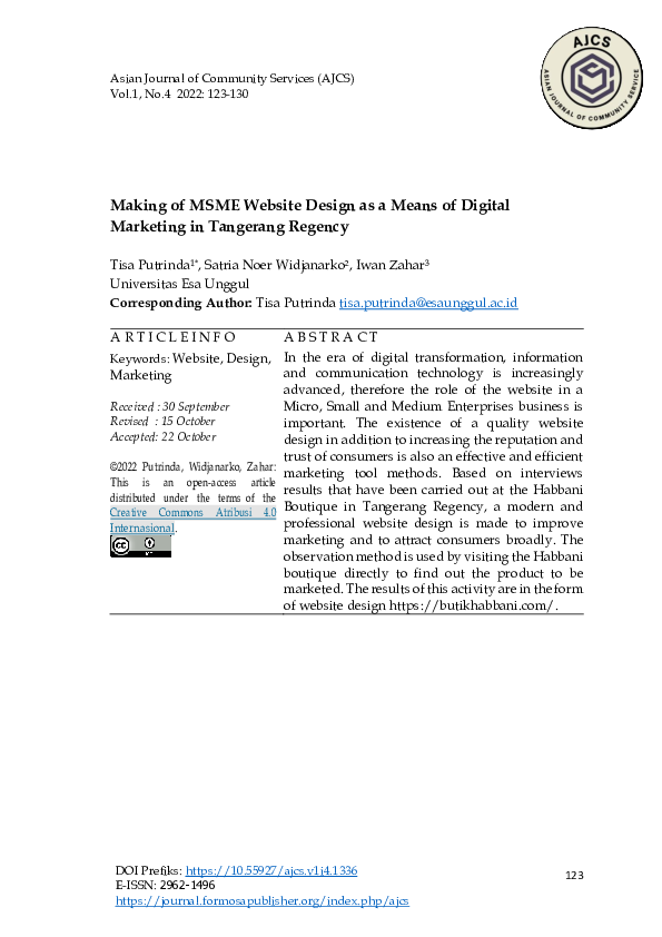 (PDF) Making of MSME Website Design as a Means of Digital Marketing in ...