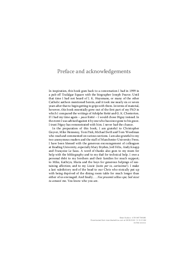 Pdf Preface And Acknowledgements