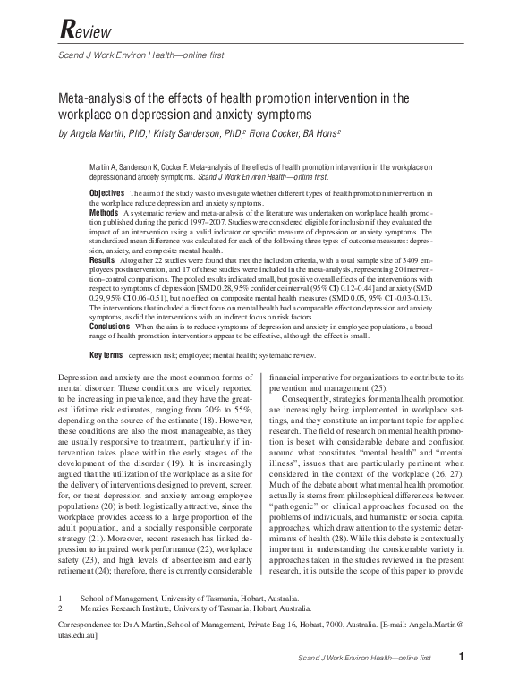 (PDF) Meta-analysis of the effects of health promotion intervention in ...