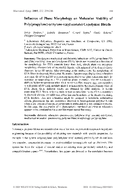 (PDF) Influence of Phase Morphology on Molecular Mobility of Poly ...