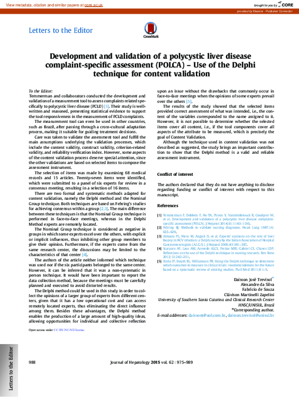(PDF) Development and validation of a polycystic liver disease ...