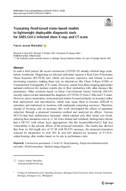 (PDF) Truncating fined-tuned vision-based models to lightweight ...