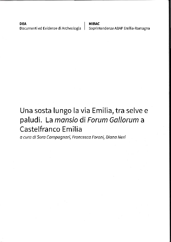 (PDF) F. Foroni, M. Mongardi, La terra sigillata dalla tarda età ...